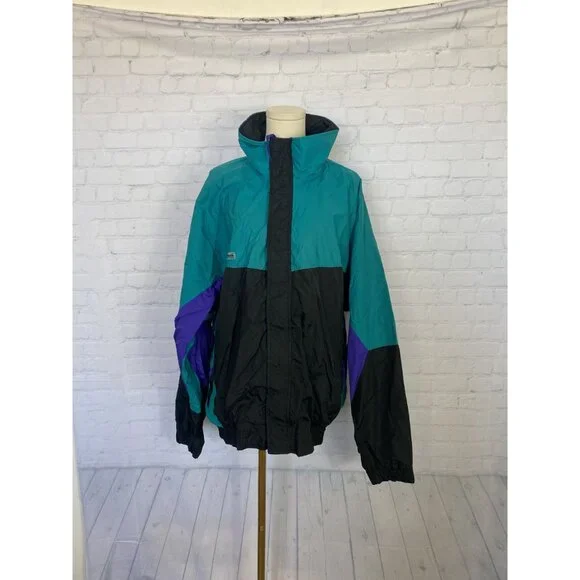 Vintage Columbia Mens XL Colorblocked WindbreakerCollared Jacket - Picture 9 of 9